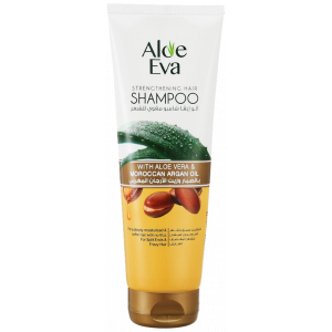 EVA COSMETICS — ALOE EVA HAIR STRENGTHENING SHAMPOO WITH ALOE VERA & MOROCCAN ARGAN OIL 230 ML